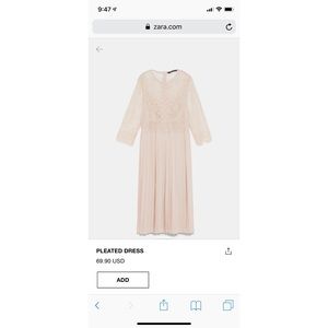 Zara Pleated Midi Dress